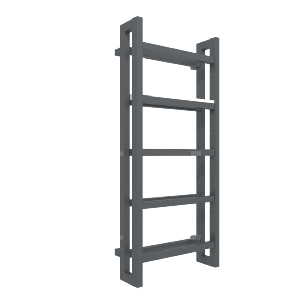 Grzejnik drabinkowy TERMA STAND, podłączenie SX, wym. 1150 x 500 mm, kolor szterling (farba), moc 615W