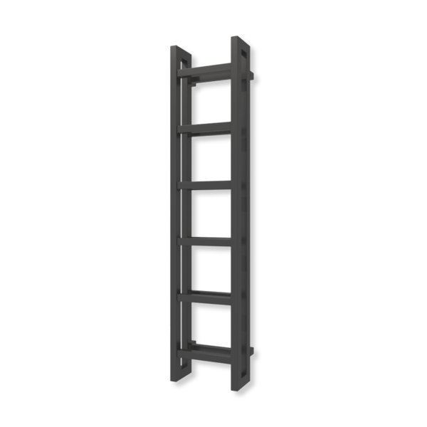 Grzejnik drabinkowy TERMA STAND, podłączenie SX, wym. 1380 x 300 mm, kolor czarny sygnałowy RAL9004 (farba), moc 577W