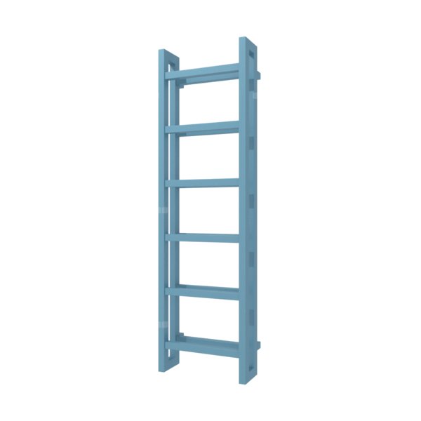 Grzejnik drabinkowy TERMA STAND, podłączenie SX, wym. 1380 x 400 mm, kolor niebieski pastelowy RAL5024 (farba), moc 660W