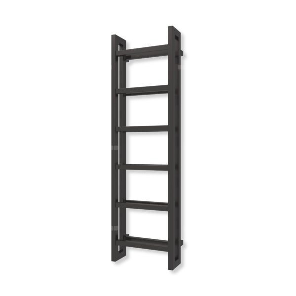 Grzejnik drabinkowy TERMA STAND, podłączenie SX, wym. 1380 x 400 mm, kolor brązowy czarny RAL8022 (farba), moc 660W