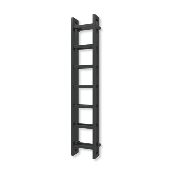 Grzejnik drabinkowy TERMA STAND, podłączenie SX, wym. 1610 x 300 mm, kolor czarny jak kruk połysk RAL9005 (farba), moc 674W