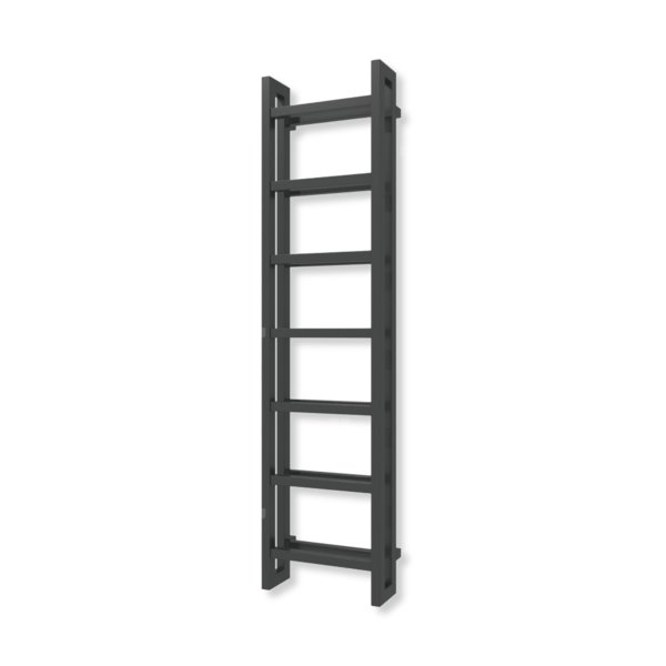 Grzejnik drabinkowy TERMA STAND, podłączenie SX, wym. 1610 x 400 mm, kolor czarny RAL9011 (farba), moc 773W