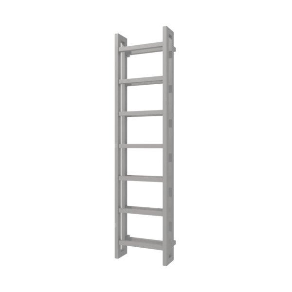Grzejnik drabinkowy TERMA STAND, podłączenie SX, wym. 1610 x 400 mm, kolor diamentowe srebro (farba), moc 773W