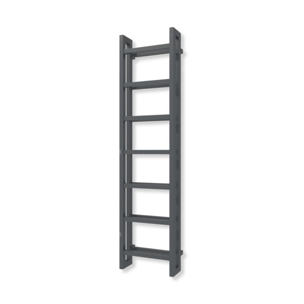 Grzejnik drabinkowy TERMA STAND, podłączenie SX, wym. 1610 x 400 mm, kolor szterling (farba), moc 773W