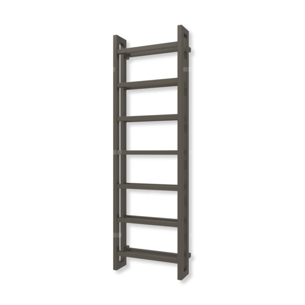 Grzejnik drabinkowy TERMA STAND, podłączenie SX, wym. 1610 x 500 mm, kolor ciemny brąz (farba), moc 872W