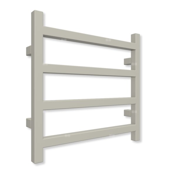 Grzejnik drabinkowy TERMA SIMPLE, podłączenie SX, wym. 480 x 500 mm, kolor szary jedwabisty RAL7044 (farba), moc 173W
