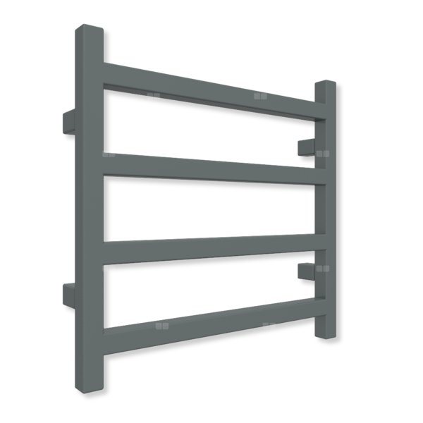 Grzejnik drabinkowy TERMA SIMPLE, podłączenie ZX, wym. 480 x 500 mm, kolor błyszcząca szarość (farba), moc 173W