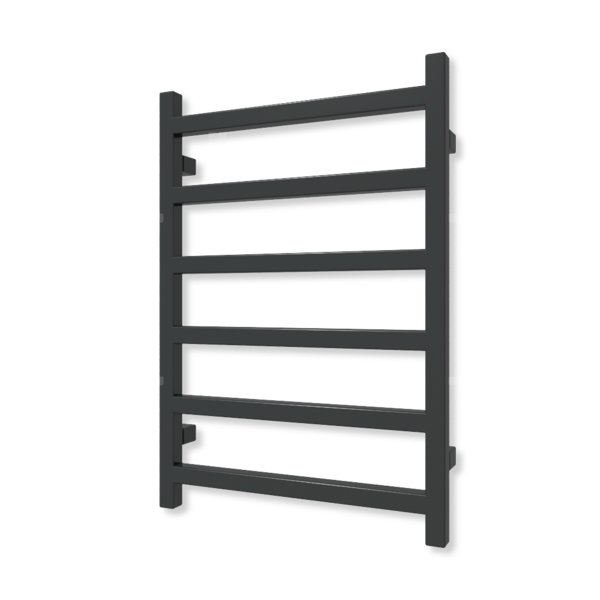 Grzejnik drabinkowy TERMA SIMPLE, podłączenie LX, wym. 720 x 500 mm, kolor czarny jak kruk mat RAL9005 (farba), moc 262W