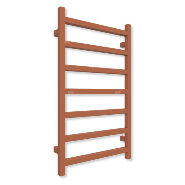 Grzejnik drabinkowy TERMA SIMPLE, podłączenie ZX, wym. 840 x 500 mm, kolor jasna miedź (farba), moc 306W