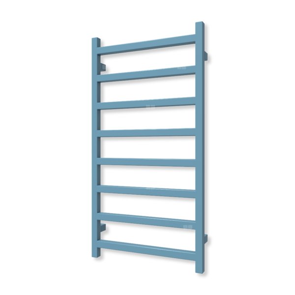 Grzejnik drabinkowy TERMA SIMPLE, podłączenie O1, wym. 960 x 500 mm, kolor niebieski pastelowy RAL5024 (farba), moc 351W