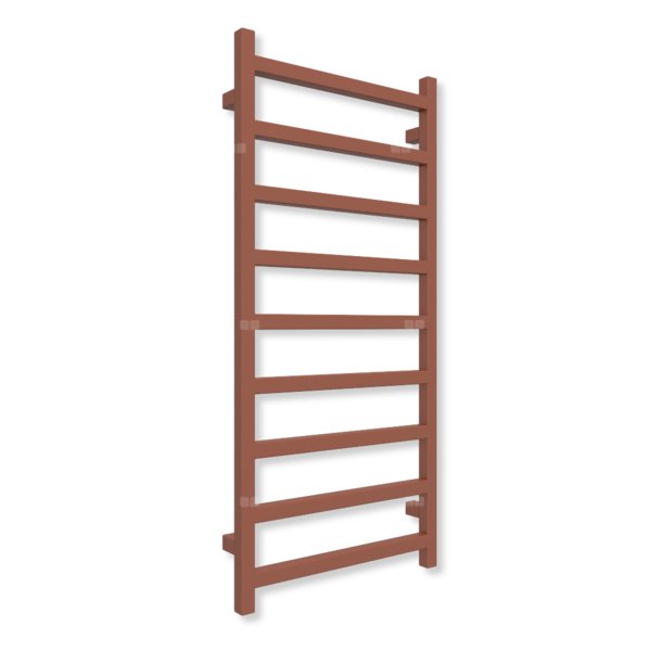 Grzejnik drabinkowy TERMA SIMPLE, podłączenie SX, wym. 1080 x 500 mm, kolor brązowy miedziany RAL8004 (farba), moc 396W