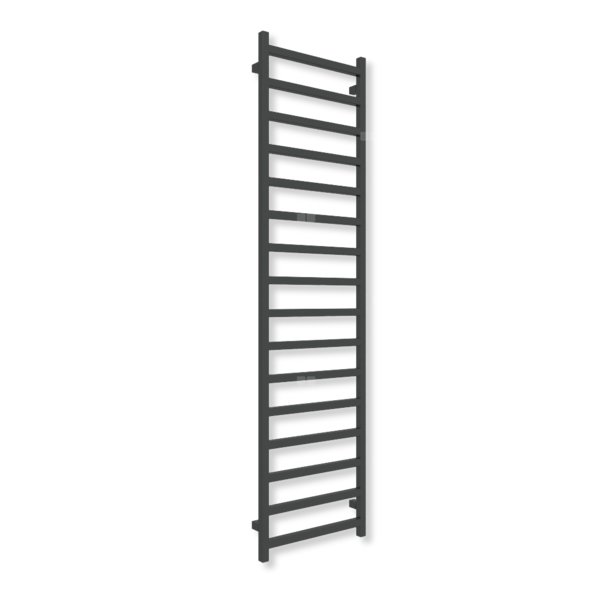 Grzejnik drabinkowy TERMA SIMPLE, podłączenie SX, wym. 1920 x 500 mm, kolor czarny jak kruk soft (farba), moc 707W