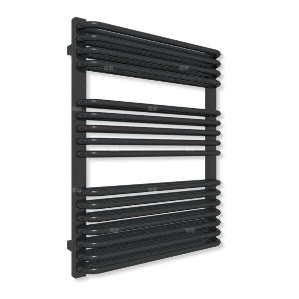 Grzejnik drabinkowy TERMA TYTUS, podłączenie ZX, wym. 820 x 640 mm, kolor czarny jak kruk mat RAL9005 (farba), moc 755W