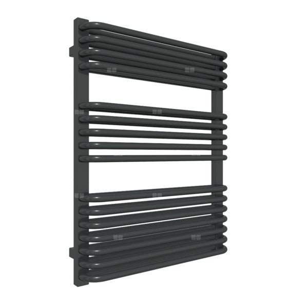 Grzejnik drabinkowy TERMA TYTUS, podłączenie ZX, wym. 820 x 640 mm, kolor czarny jak kruk soft (farba), moc 755W