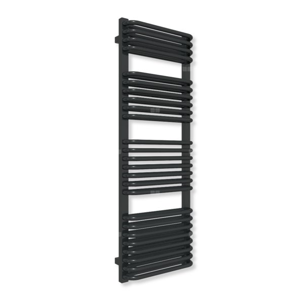 Grzejnik drabinkowy TERMA TYTUS, podłączenie SX, wym. 1260 x 440 mm, kolor czarny jak kruk połysk RAL9005 (farba), moc 828W