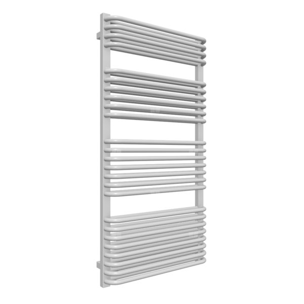 Grzejnik drabinkowy TERMA TYTUS, podłączenie SX, wym. 1260 x 640 mm, kolor srebrny metalik (farba), moc 1173W