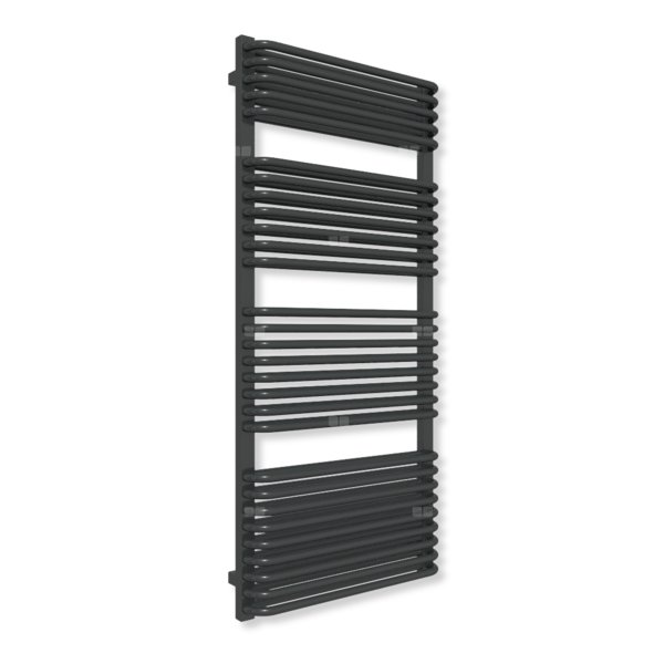 Grzejnik drabinkowy TERMA TYTUS, podłączenie Z8, wym. 1420 x 640 mm, kolor czarny jak kruk soft (farba), moc 1317W