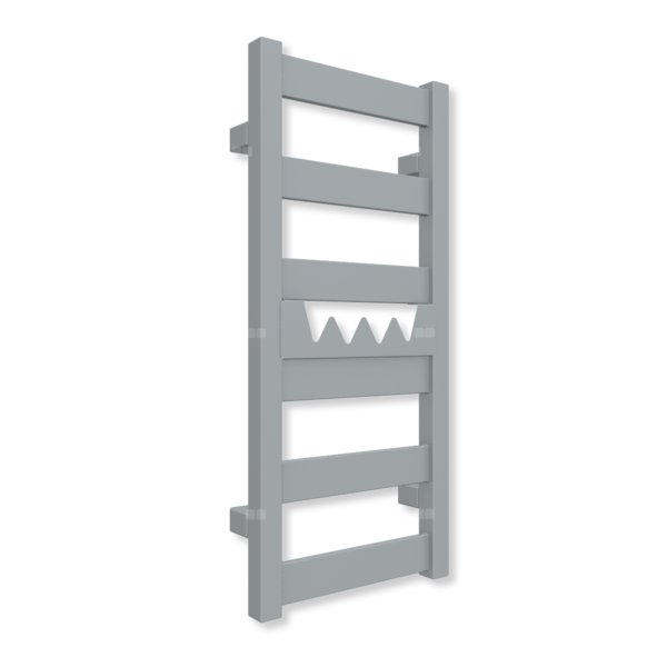 Grzejnik drabinkowy TERMA VIVO, podłączenie ZX, wym. 670 x 300 mm, kolor metaliczny kamień (farba), moc 185W