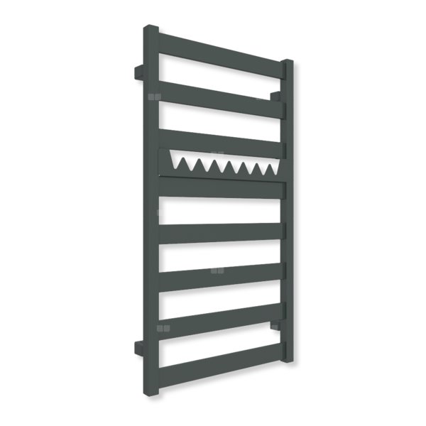 Grzejnik drabinkowy TERMA VIVO, podłączenie Z8, wym. 910 x 500 mm, kolor zielony czarny RAL6012 (farba), moc 350W