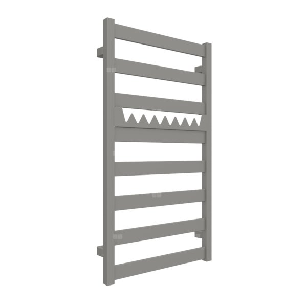 Grzejnik drabinkowy TERMA VIVO, podłączenie SX, wym. 910 x 500 mm, kolor ciemne aluminium metaliczny RAL9007 (farba), moc 350W