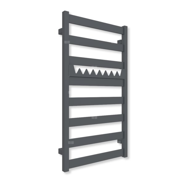 Grzejnik drabinkowy TERMA VIVO, podłączenie SX, wym. 910 x 500 mm, kolor szterling (farba), moc 350W