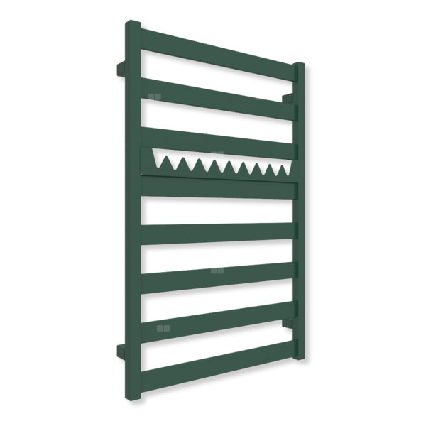 Grzejnik drabinkowy TERMA VIVO, podłączenie SX, wym. 910 x 600 mm, kolor zielony mchowy RAL6005 (farba), moc 405W