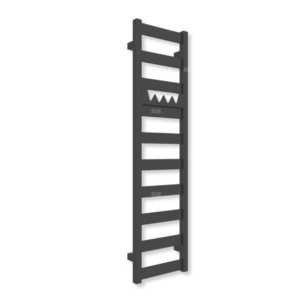 Grzejnik drabinkowy TERMA VIVO, podłączenie Z8, wym. 1150 x 300 mm, kolor czarny sygnałowy RAL9004 (farba), moc 300W