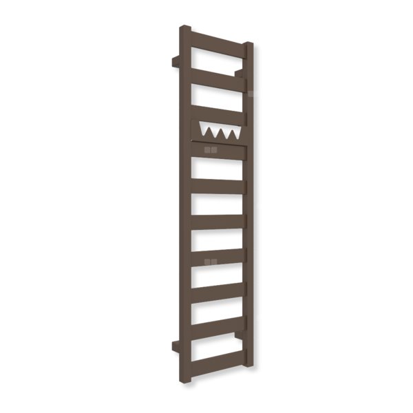 Grzejnik drabinkowy TERMA VIVO, podłączenie SX, wym. 1150 x 300 mm, kolor szlachetny brąz (farba), moc 300W