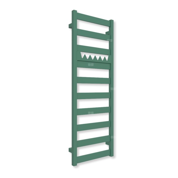 Grzejnik drabinkowy TERMA VIVO, podłączenie SX, wym. 1150 x 400 mm, kolor zielony patynowy RAL6000 (farba), moc 366W