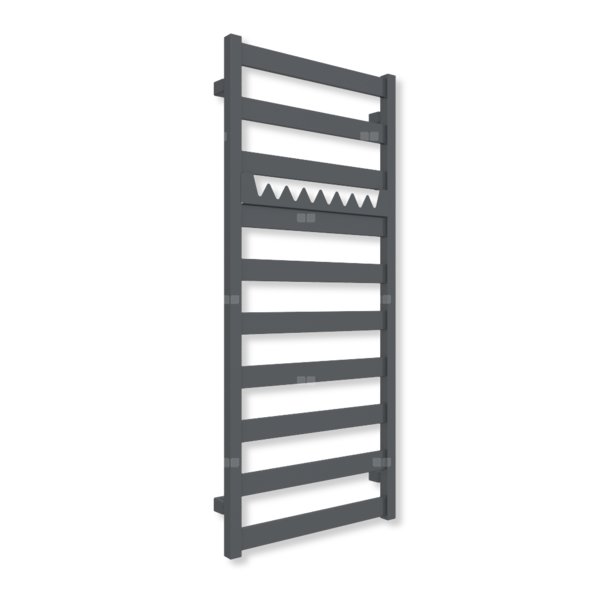 Grzejnik drabinkowy TERMA VIVO, podłączenie SX, wym. 1150 x 500 mm, kolor szterling (farba), moc 433W