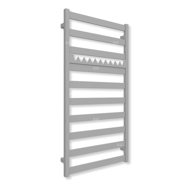 Grzejnik drabinkowy TERMA VIVO, podłączenie SX, wym. 1150 x 600 mm, kolor jasne aluminium metaliczny RAL9006 (farba), moc 501W