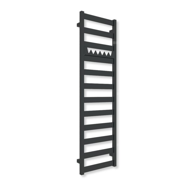 Grzejnik drabinkowy TERMA VIVO, podłączenie SX, wym. 1390 x 400 mm, kolor czarny jak kruk połysk RAL9005 (farba), moc 434W