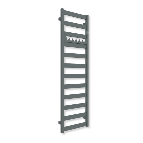 Grzejnik drabinkowy TERMA VIVO, podłączenie SX, wym. 1390 x 400 mm, kolor szary bazaltowy RAL7012 (farba), moc 434W