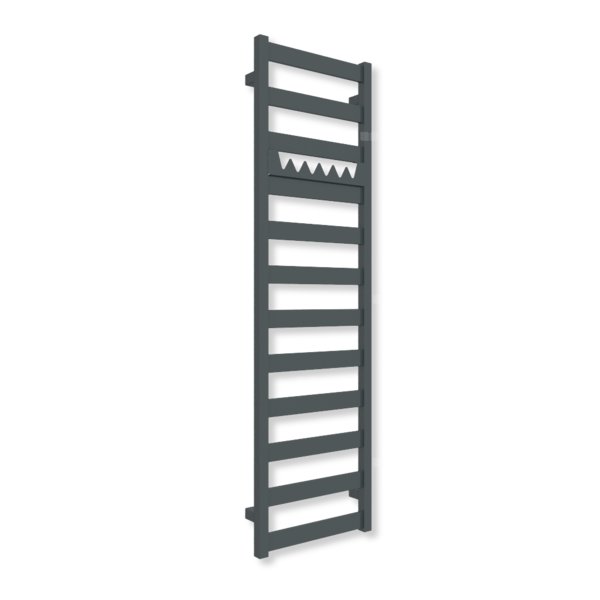 Grzejnik drabinkowy TERMA VIVO, podłączenie ZX, wym. 1390 x 400 mm, kolor czarny anodowy (farba), moc 434W