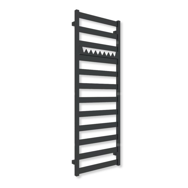 Grzejnik drabinkowy TERMA VIVO, podłączenie Z1, wym. 1390 x 500 mm, kolor czarny jak kruk połysk RAL9005 (farba), moc 512W
