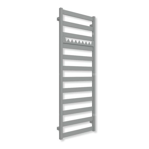 Grzejnik drabinkowy TERMA VIVO, podłączenie SX, wym. 1390 x 500 mm, kolor szary drogowy a RAL7042 (farba), moc 512W