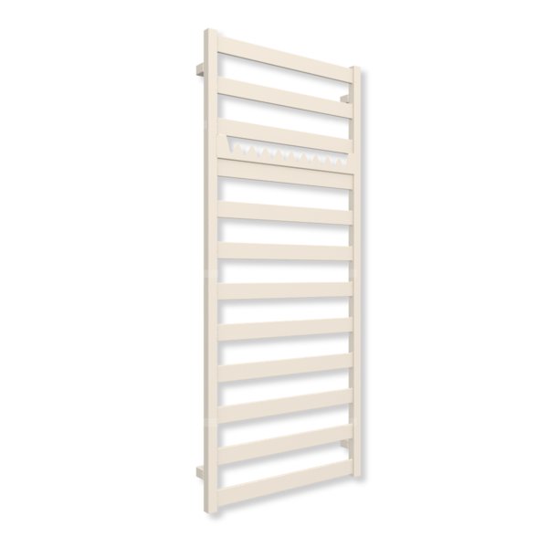 Grzejnik drabinkowy TERMA VIVO, podłączenie SX, wym. 1390 x 600 mm, kolor biały kremowy RAL9001 (farba), moc 590W