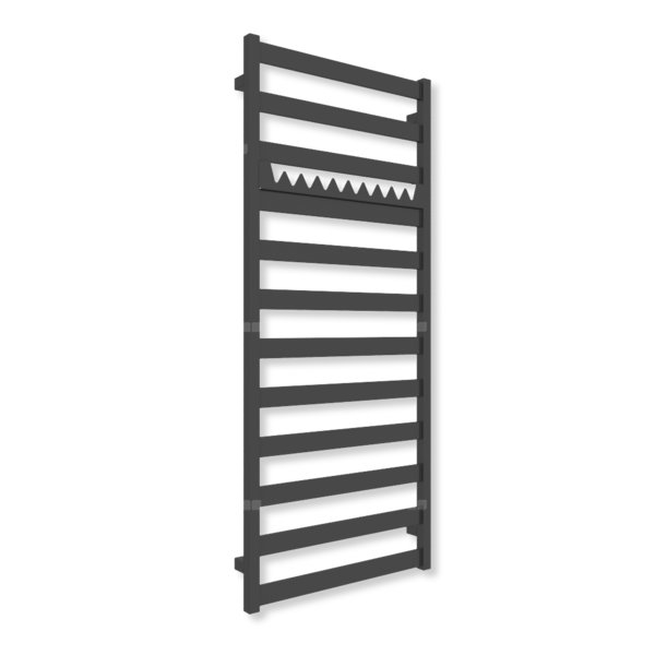 Grzejnik drabinkowy TERMA VIVO, podłączenie SX, wym. 1390 x 600 mm, kolor czarny sygnałowy RAL9004 (farba), moc 590W