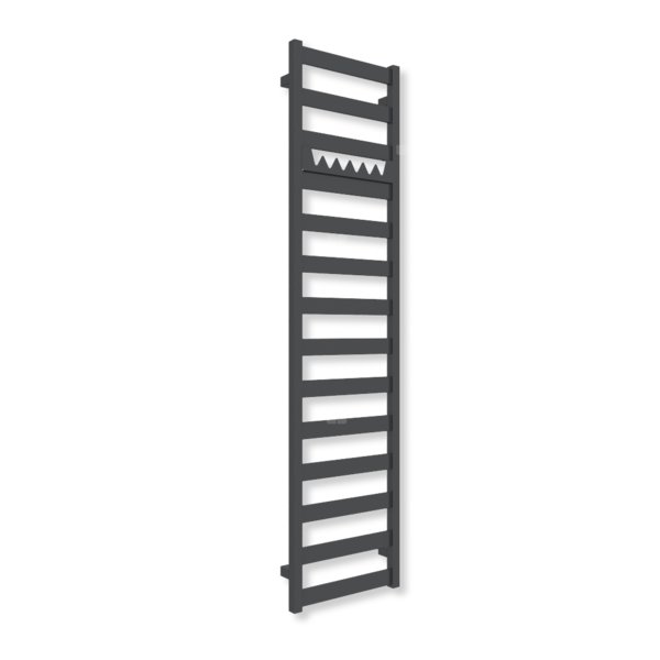 Grzejnik drabinkowy TERMA VIVO, podłączenie Z1, wym. 1630 x 400 mm, kolor szary czarny RAL7021 (farba), moc 503W
