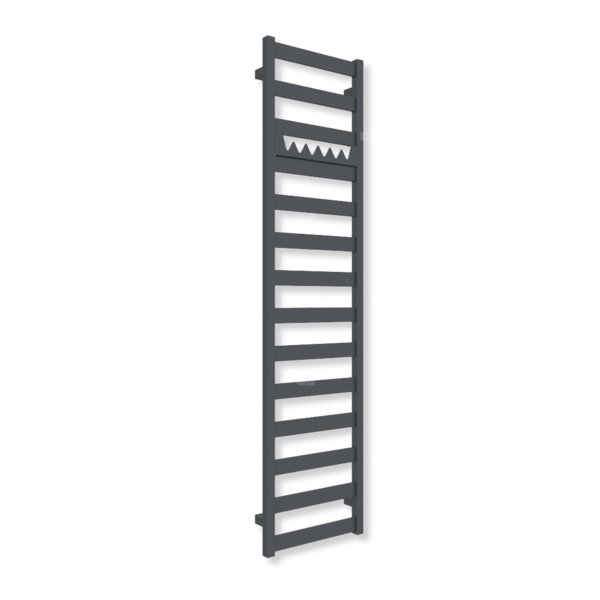 Grzejnik drabinkowy TERMA VIVO, podłączenie ZX, wym. 1630 x 400 mm, kolor nowoczesna szarość (farba), moc 503W