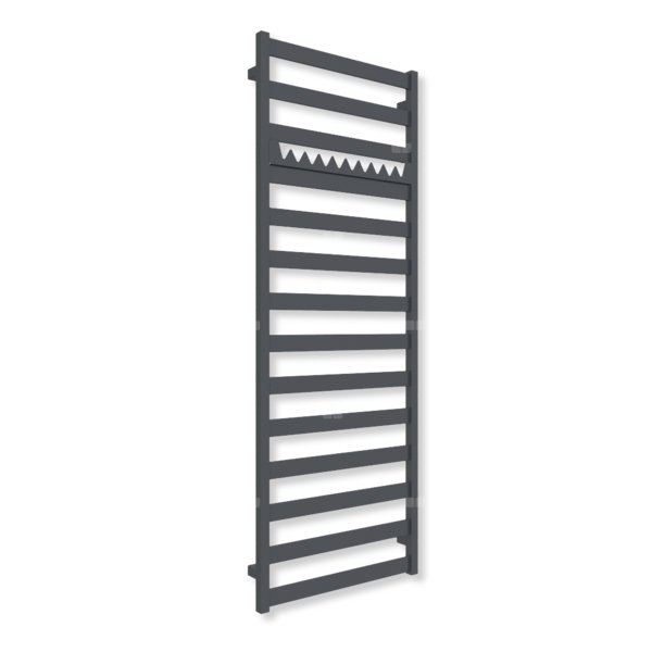 Grzejnik drabinkowy TERMA VIVO, podłączenie Z8, wym. 1630 x 600 mm, kolor metaliczny szary (farba), moc 681W