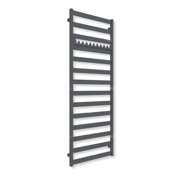 Grzejnik drabinkowy TERMA VIVO, podłączenie ZX, wym. 1630 x 600 mm, kolor szterling (farba), moc 681W
