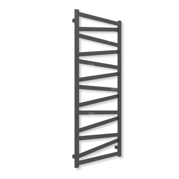 Grzejnik dekoracyjny TERMA VIPERA, moc  622W, 1470x600 mm, szary czarny soft (farba), podłączenie: z8