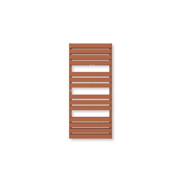 Grzejnik drabinkowy TERMA WARP T BOLD, podłączenie SX, wym. 1110 x 500 mm, kolor brązowy pomarańczowy RAL8023 (farba), moc 780W