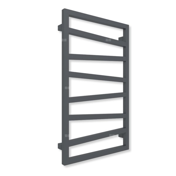 Grzejnik drabinkowy TERMA ZIGZAG, podłączenie PX, wym. 830 x 500 mm, kolor szary antracytowy RAL7016 (farba), moc 320W