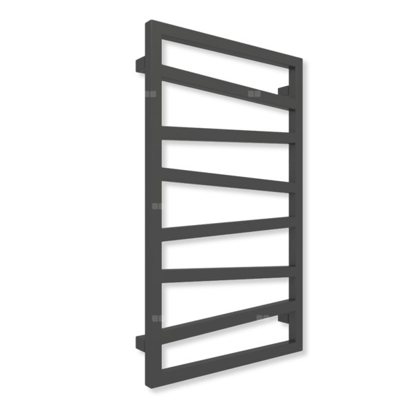 Grzejnik drabinkowy TERMA ZIGZAG, podłączenie ZS, wym. 830 x 500 mm, kolor czarny RAL9011 (farba), moc 320W