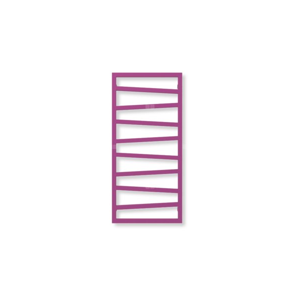 Grzejnik drabinkowy TERMA ZIGZAG, podłączenie Z1, wym. 1070 x 500 mm, kolor purpurowy drogowy RAL4006 (farba), moc 406W