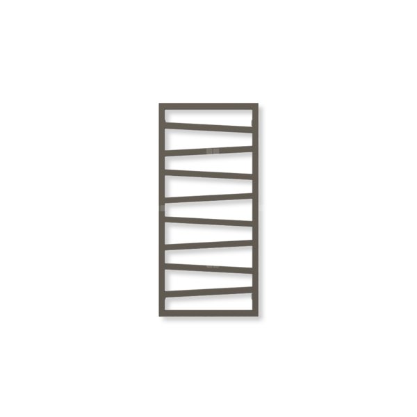 Grzejnik drabinkowy TERMA ZIGZAG, podłączenie O1, wym. 1070 x 500 mm, kolor ciemny brąz (farba), moc 406W