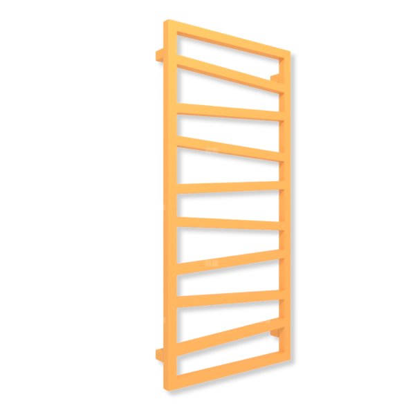 Grzejnik drabinkowy TERMA ZIGZAG, podłączenie Z8, wym. 1310 x 500 mm, kolor żółty szafranowy RAL1017 (farba), moc 490W