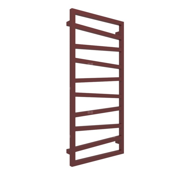 Grzejnik drabinkowy TERMA ZIGZAG, podłączenie ZX, wym. 1310 x 500 mm, kolor czerwony winny RAL3005 (farba), moc 490W